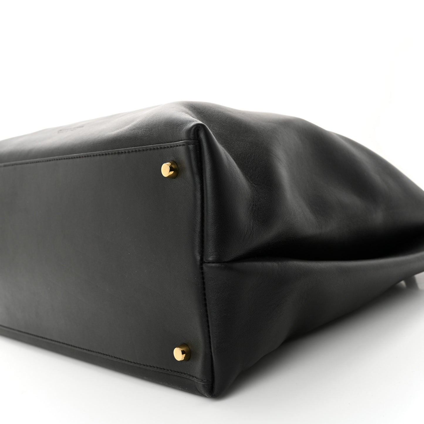 Silky Calfskin Large Andiamo Shoulder Bag Black