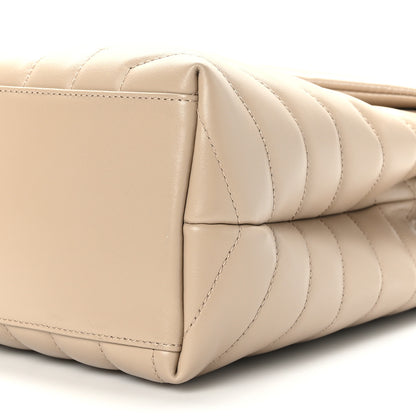 Saint Laurent Calfskin Y Quilted Monogram Medium Loulou Chain Satchel Dark Beige 9 of 9