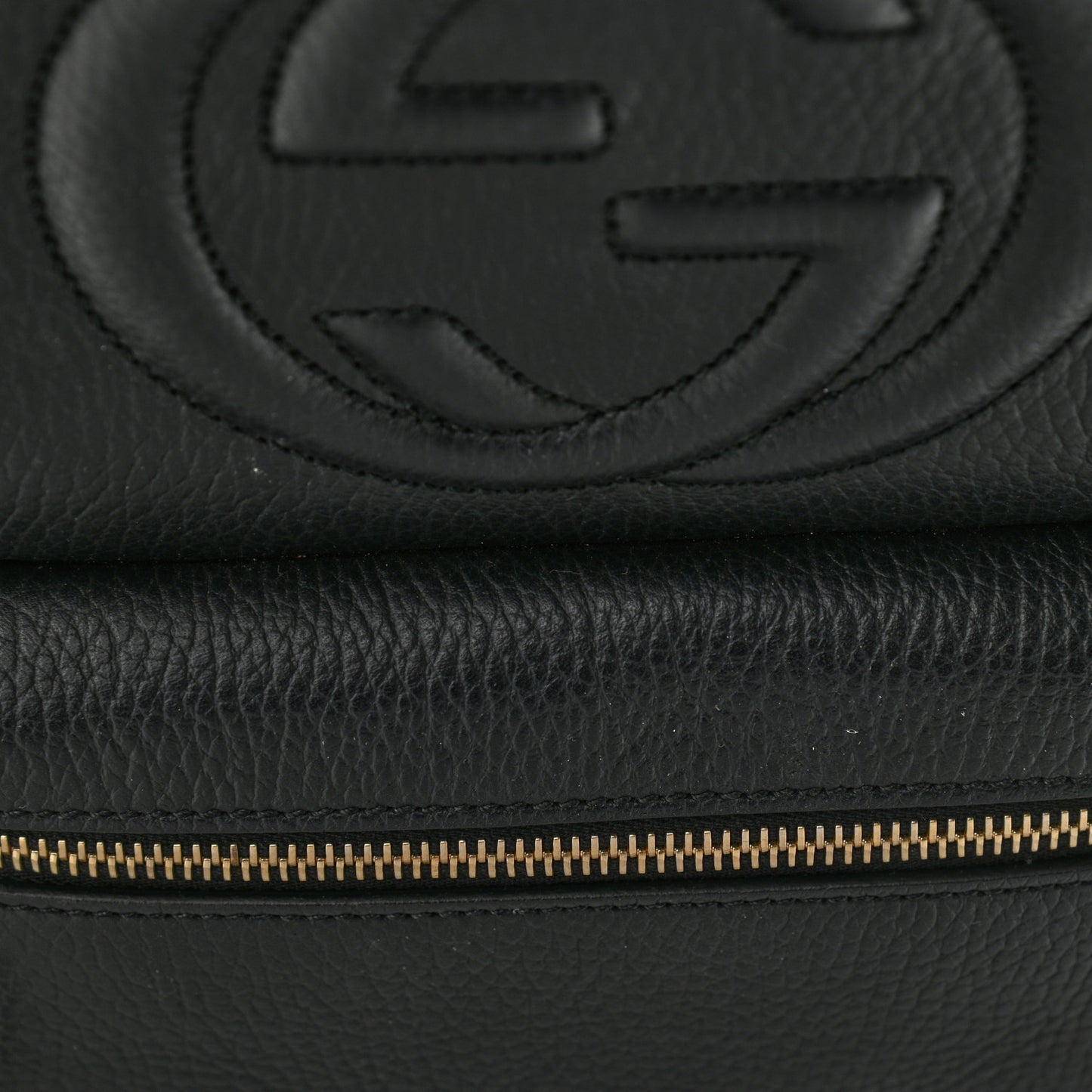 Pebbled Calfskin Soho Chain Backpack Black