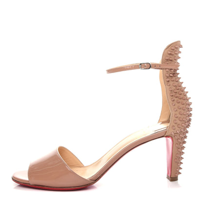 Christian Louboutin Patent Nappa Trezanita 70 Sandals 38 Nude 1 of 10