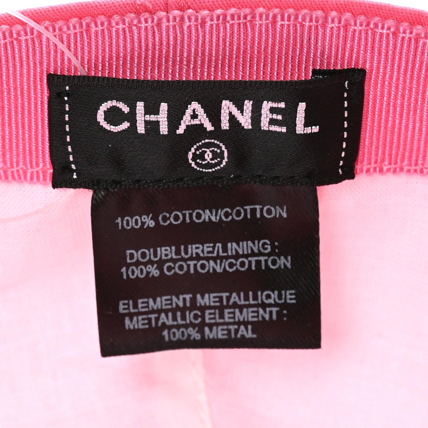 Chanel Cotton CC Cap Hat Fuchsia Orange 7 of 7