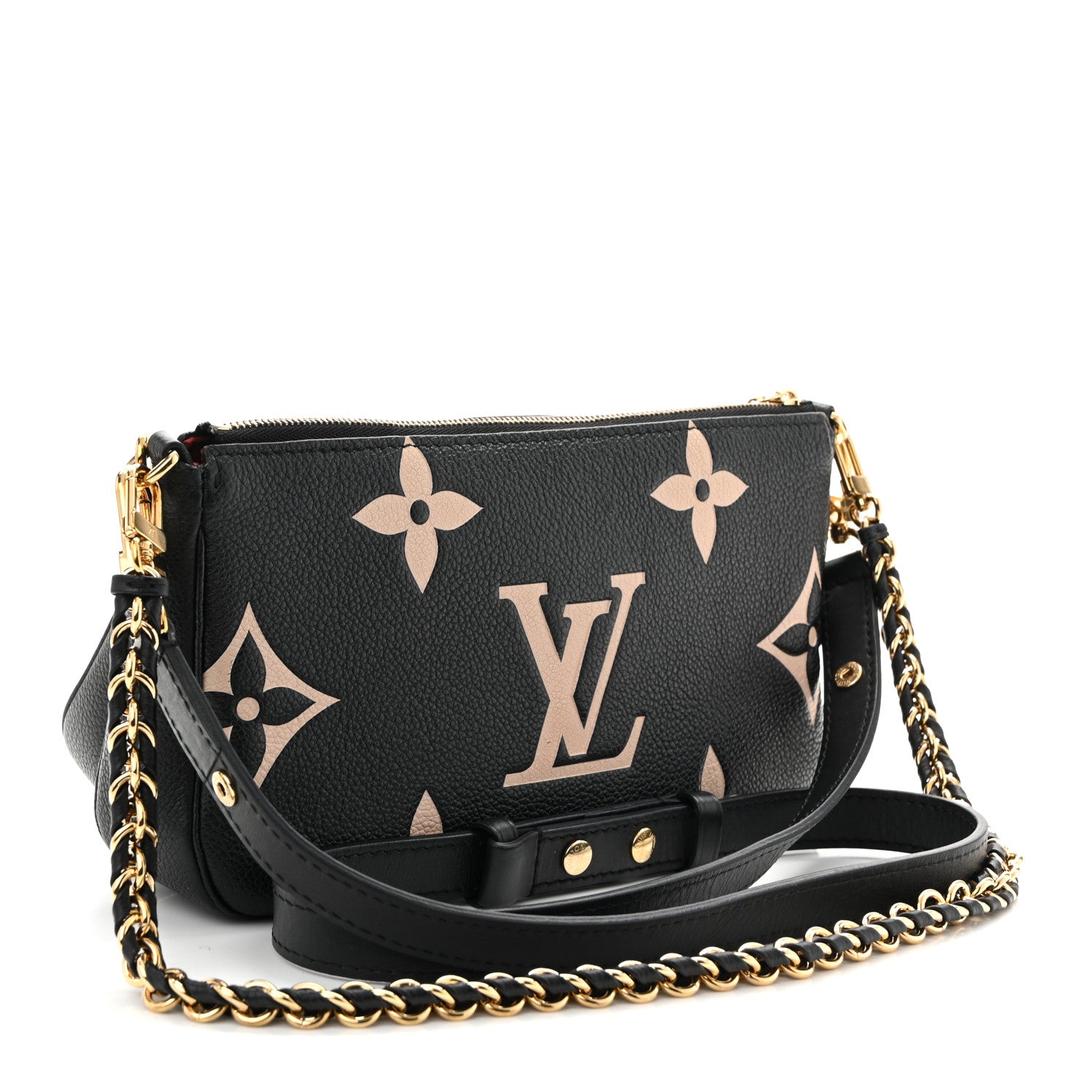 Louis Vuitton Empreinte Monogram Giant Multi Pochette Accessories Black Beige 3 of 10