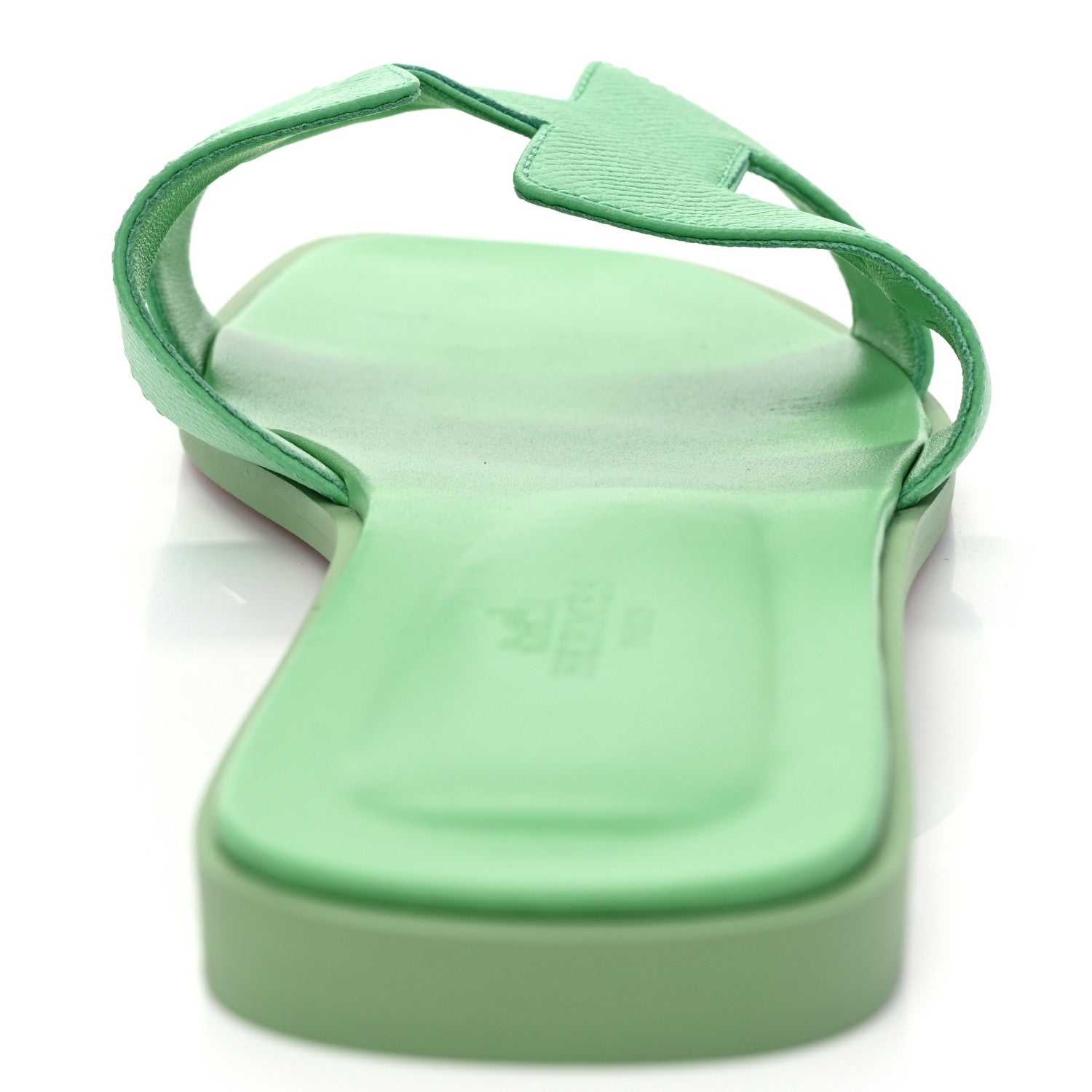 Hermes Epsom Oran Sandals 40 Vert Pomme 9 of 11