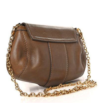 Gucci Calfskin Raccoon Tail Small Smilla Chain Bag Green 3 of 9