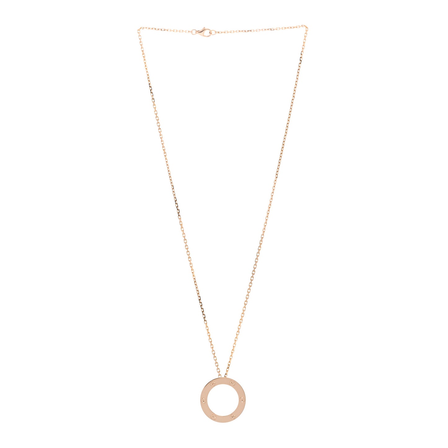 18K Pink Gold LOVE Pendant Necklace
