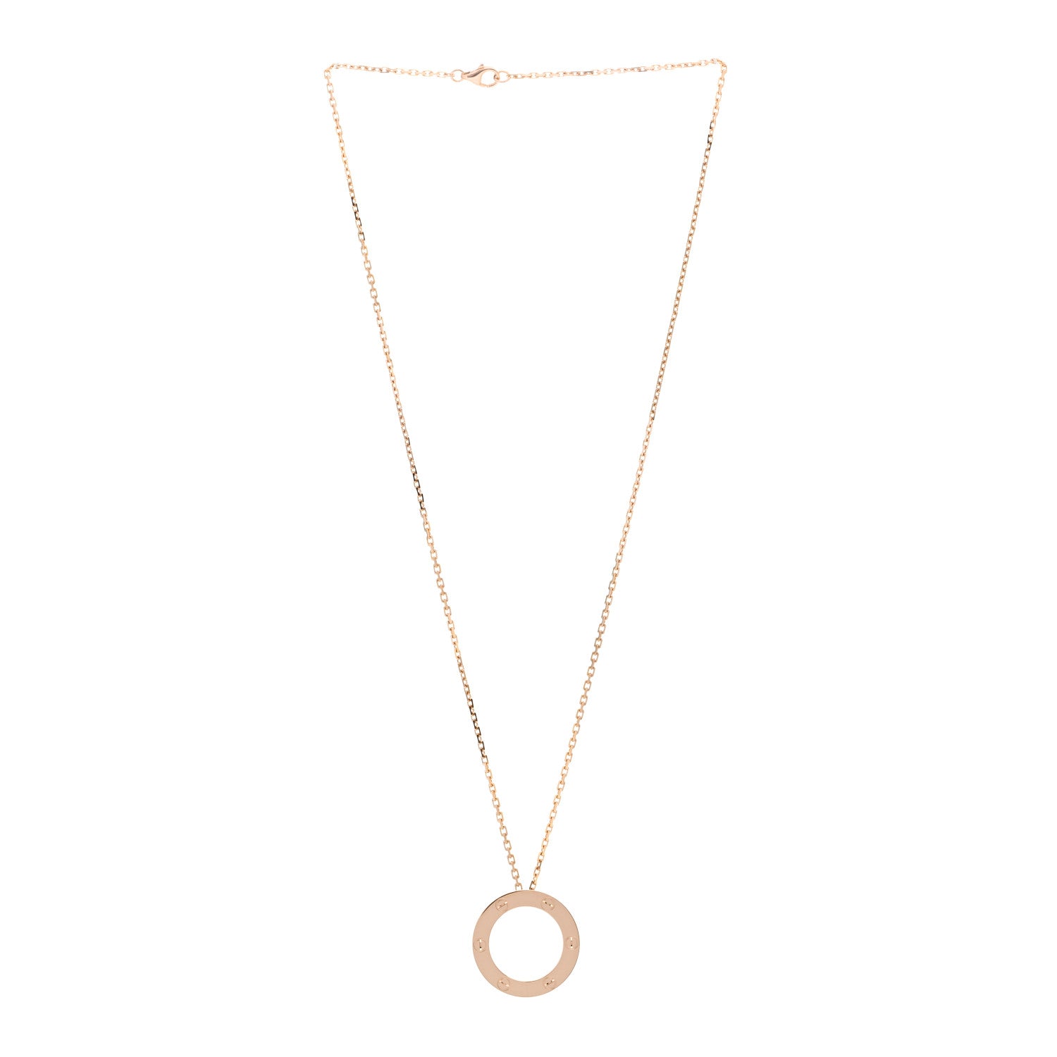 Cartier 18K Pink Gold LOVE Pendant Necklace 2 of 5