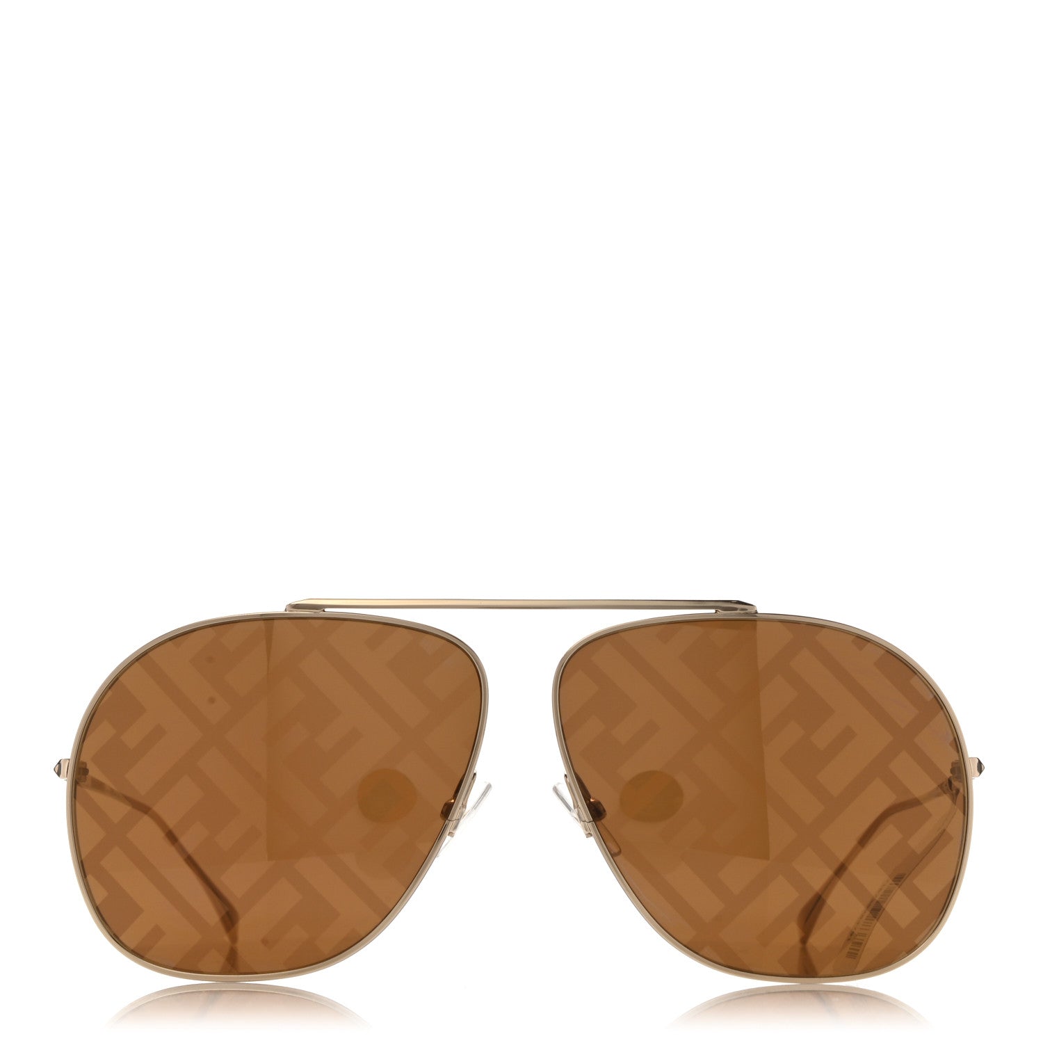 Fendi Metal Fendi Forever Aviator Sunglasses FF0407/G/S Gold 2 of 7