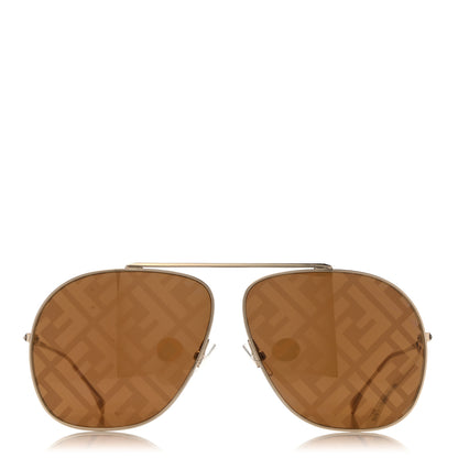 Fendi Metal Fendi Forever Aviator Sunglasses FF0407/G/S Gold 2 of 7