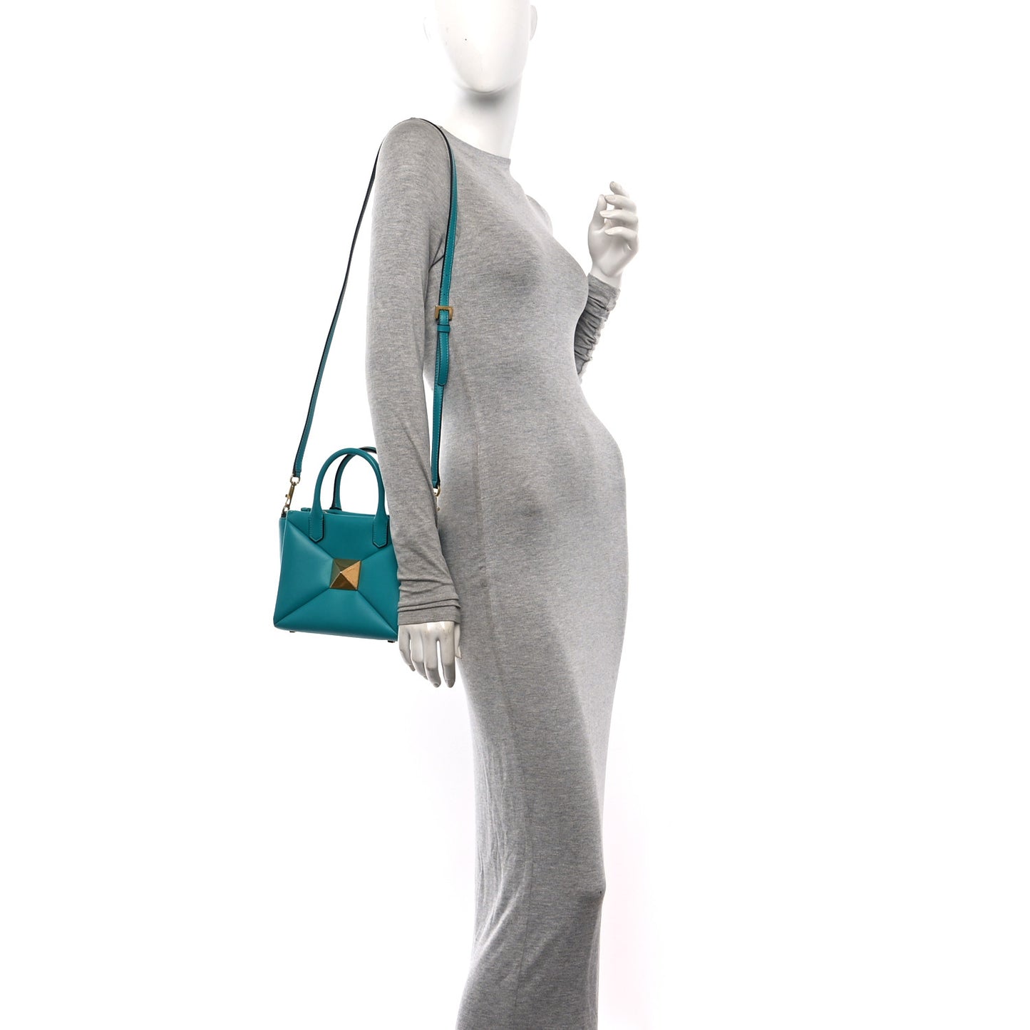 Nappa Small One Stud Handbag Marine Green