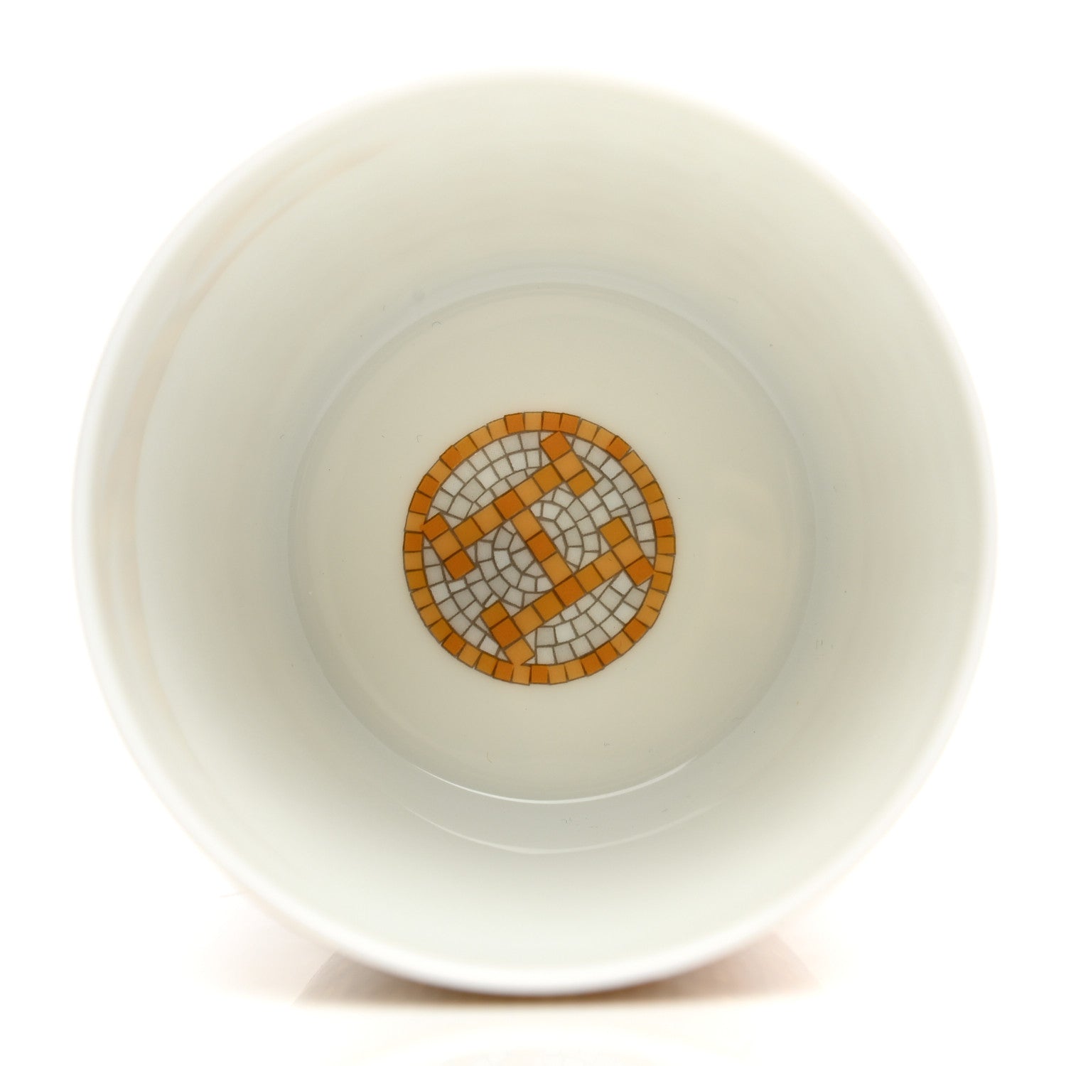 Hermes Porcelain Mosaique Au 24 Porcelain Candle Tumbler Gold 4 of 10