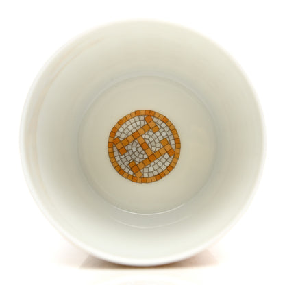 Hermes Porcelain Mosaique Au 24 Porcelain Candle Tumbler Gold 4 of 10