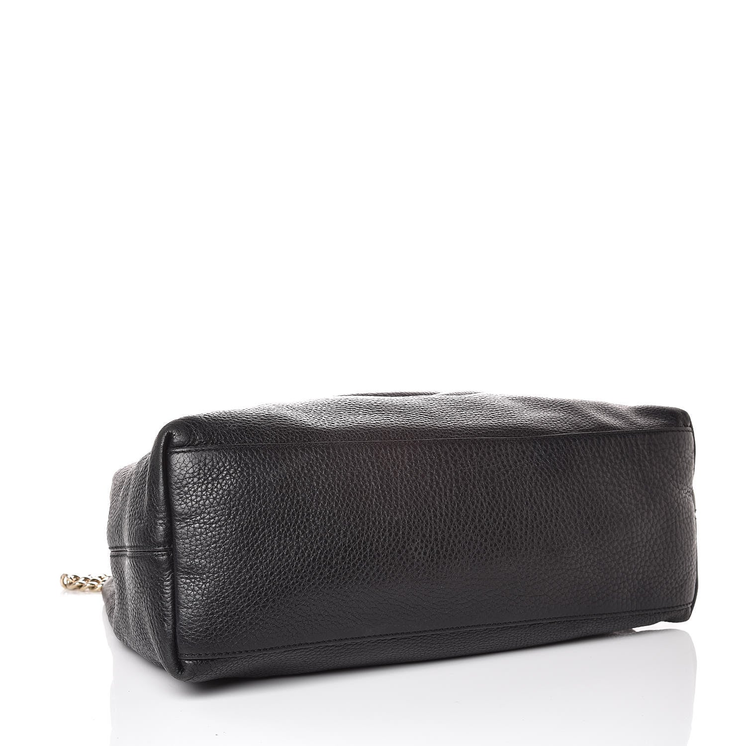 Gucci Pebbled Calfskin Medium Soho Chain Shoulder Bag Black 4 of 16