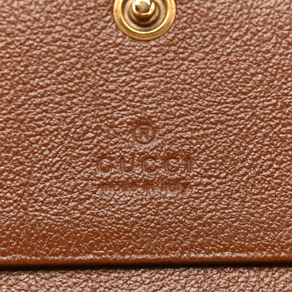 Gucci Azalea Calfskin Matelasse Diagonal GG Marmont Card Case Wallet Cuir 6 of 6