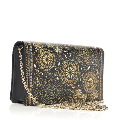 Christian Dior Printed Calfskin Animals Chain Pouch Brown Multicolor 2 of 10