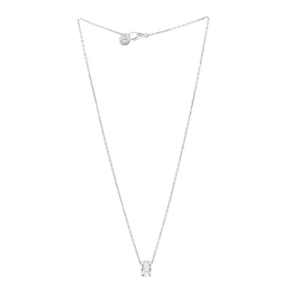 Chanel 18K White Gold Ceramic Ultra Pendant Necklace White 3 of 7