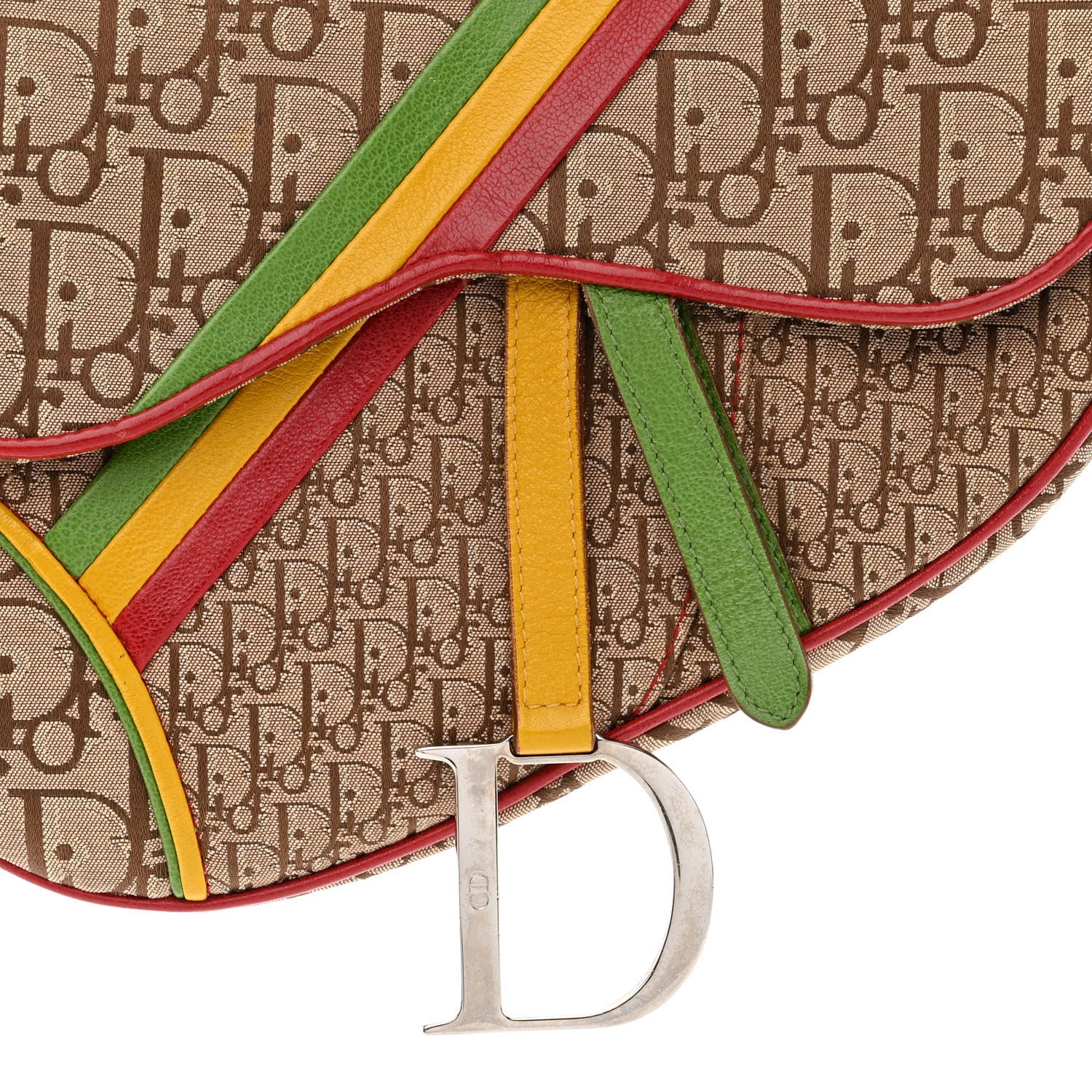 Christian Dior Monogram Rasta Saddle Bag Beige 8 of 10