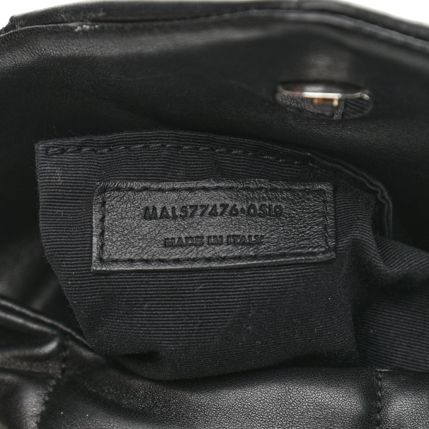 Lambskin Quilted Small Loulou Puffer Monogram Chain Satchel Black