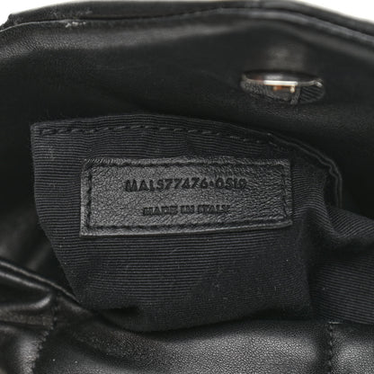 Saint Laurent Lambskin Quilted Small Loulou Puffer Monogram Chain Satchel Black 8 of 11