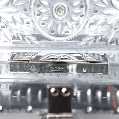 Dolce & Gabbana Crystal Embellished Plexiglass Dolce Box Clutch Silver 6 of 10