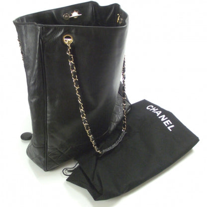 Chanel Lambskin Shopping Tote Black 3 of 8