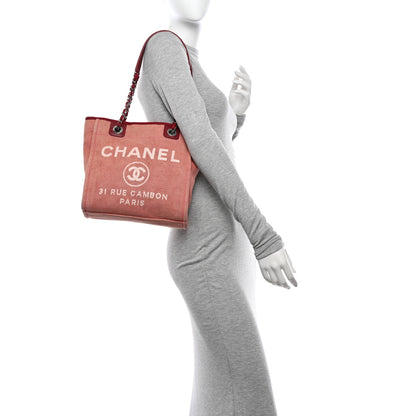 Chanel Canvas Mini Deauville Tote Red 2 of 15