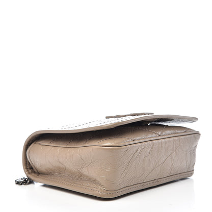 Saint Laurent Crinkled Calfskin Matelasse Monogram Niki Chain Wallet Dusty Grey 4 of 10