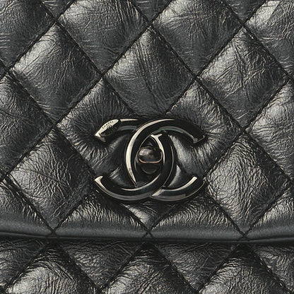 Chanel Aged Calfskin Quilted Medium Coco Handle Flap So Black 9 of 12