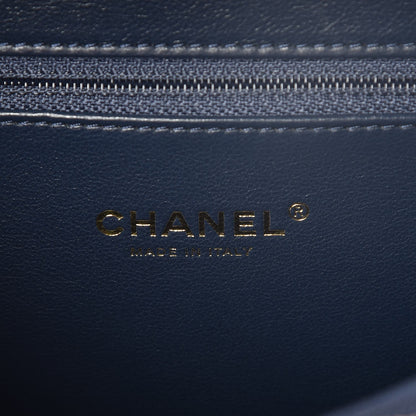 Chanel Caviar Quilted Medium CC Filigree Vanity Case Navy 6 of 8