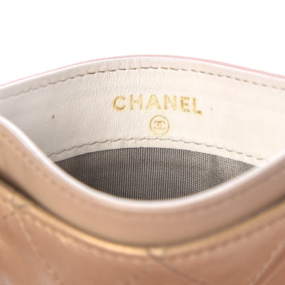 Chanel Aged Metallic Calfskin Quilted Palette Card Holder Gold 7 of 8