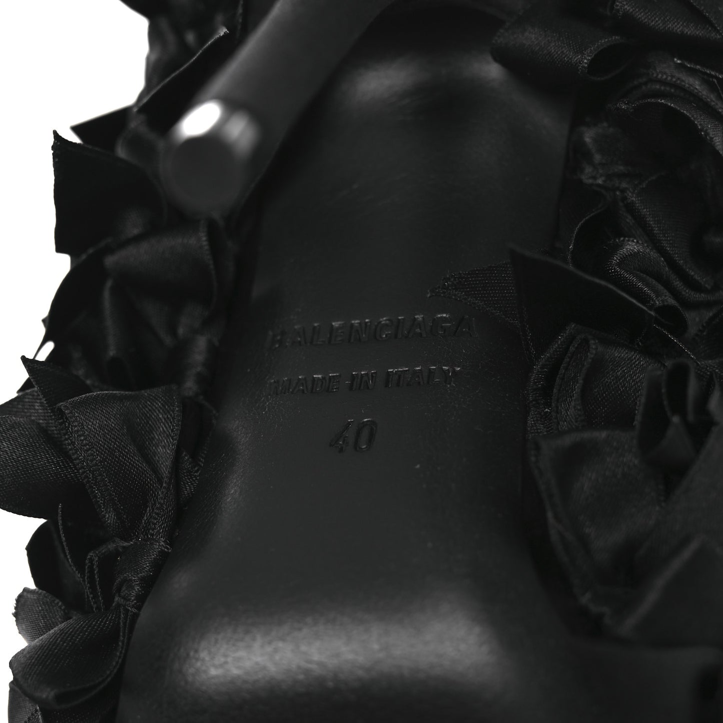 Satin Pointed Marie A Bows All Over 110mm Pumps 40 Black