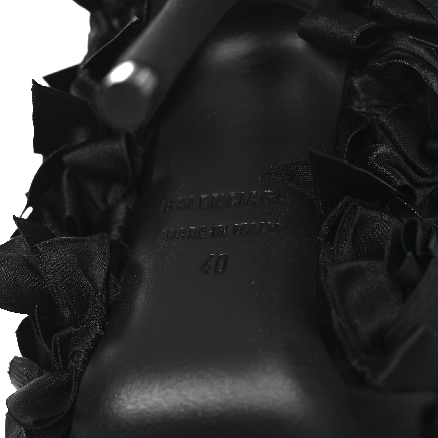Balenciaga Satin Pointed Marie A Bows All Over 110mm Pumps 40 Black 10 of 11