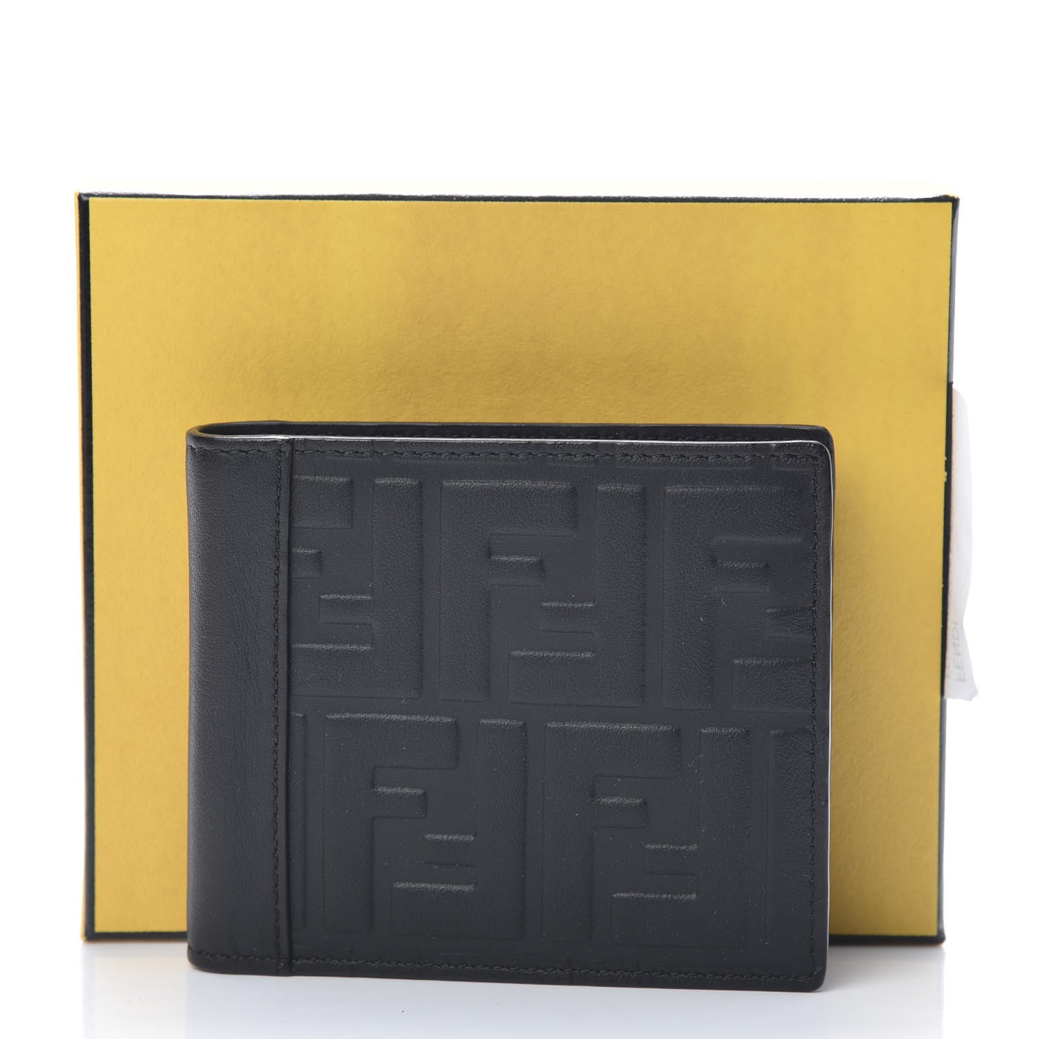 Fendi Vitello Grace FF 1974 Embossed Bi-fold Wallet Black 8 of 8
