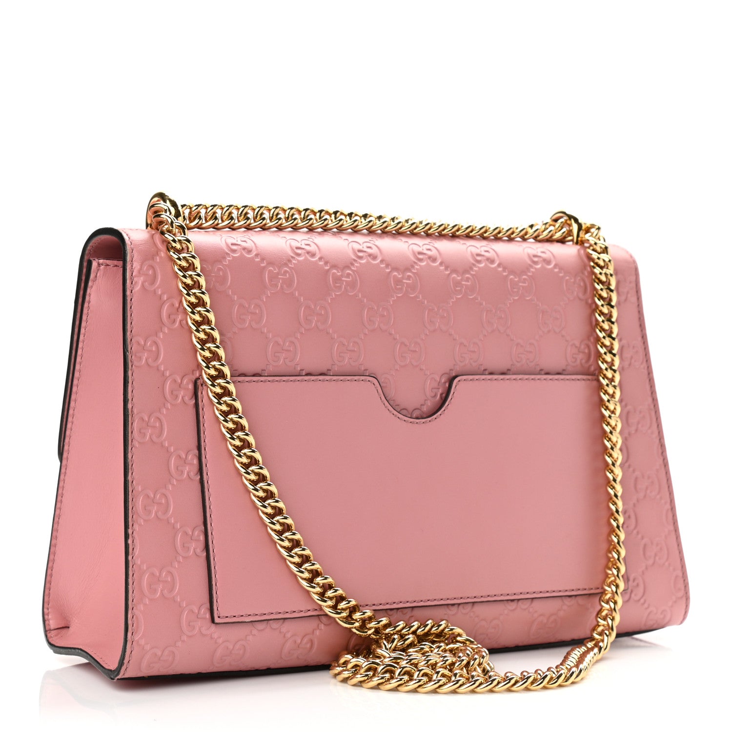 Gucci Guccissima Signature Medium Padlock Shoulder Bag Rose Baby Candy 3 of 13