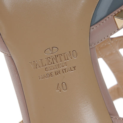 Valentino Garavani Patent Nappa Rockstud Ankle Strap 65mmPumps 40 Light Stone Poudre 6 of 9