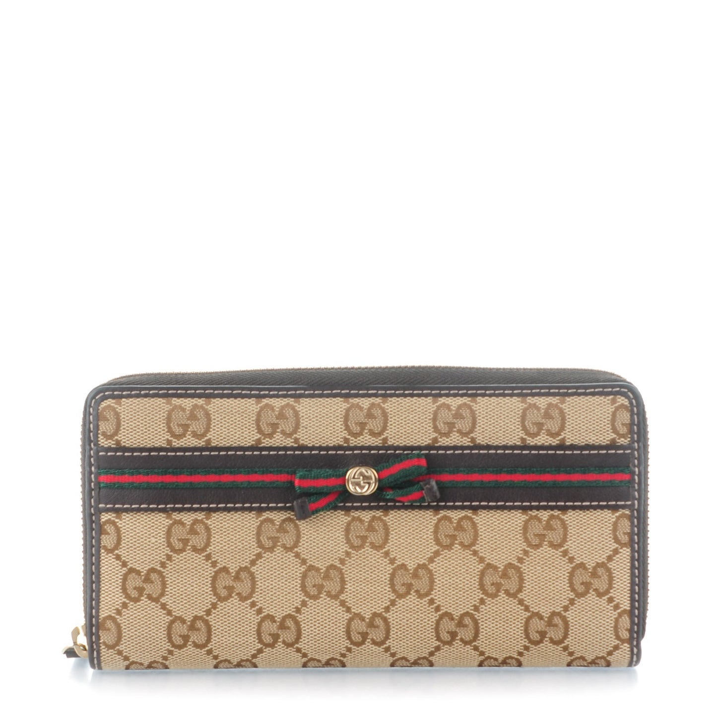 Monogram Princy Zip Around Wallet Dark Brown