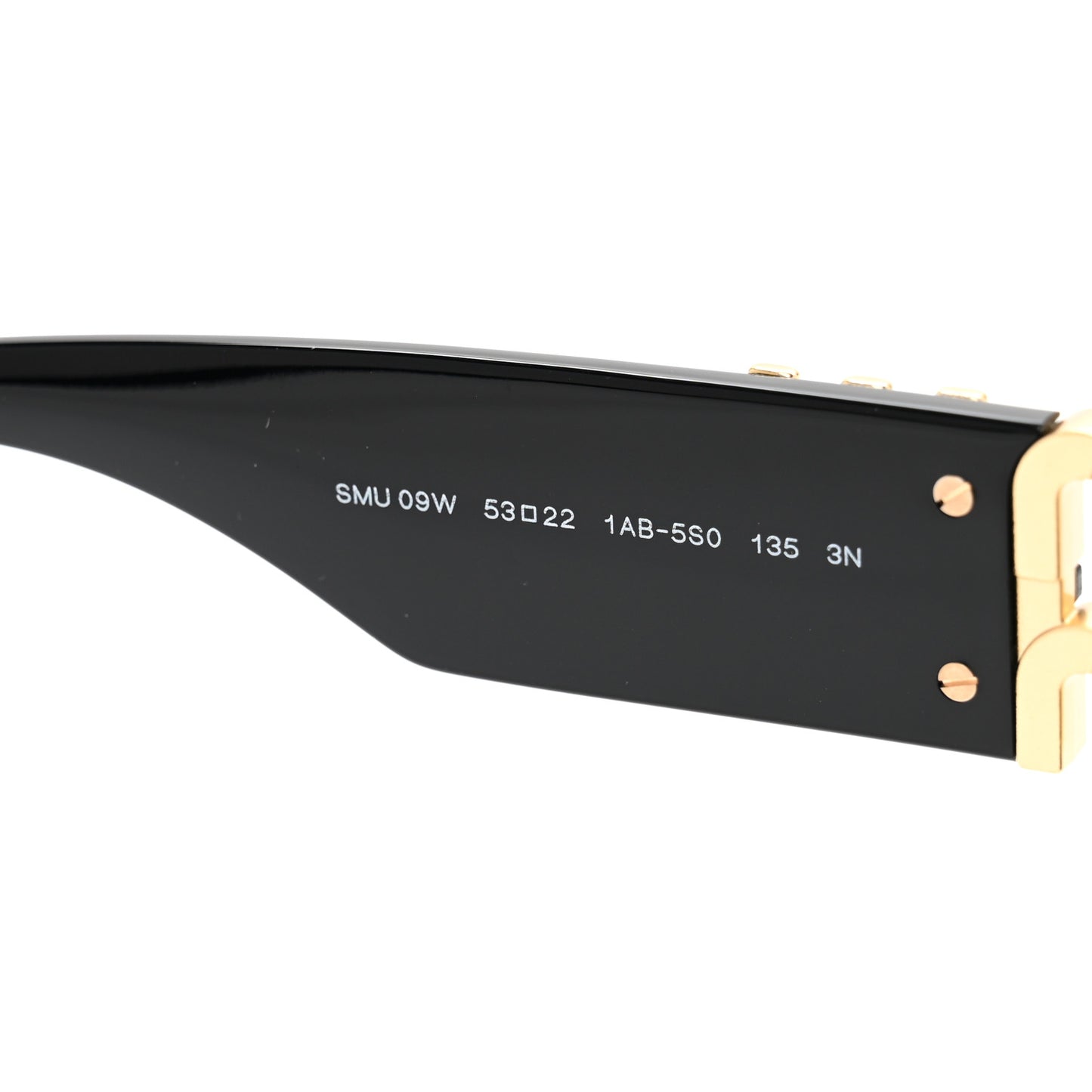 Acetate Rectangle Sunglasses SMU 09W Black