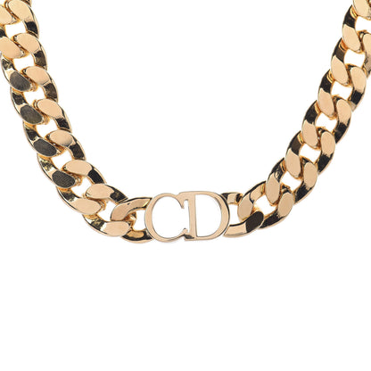 Christian Dior Metal Danseuse Etoile Chain Choker Necklace Gold 4 of 7