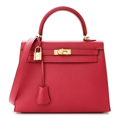 Hermes Chevre Kelly Sellier 25 Framboise 1 of 10