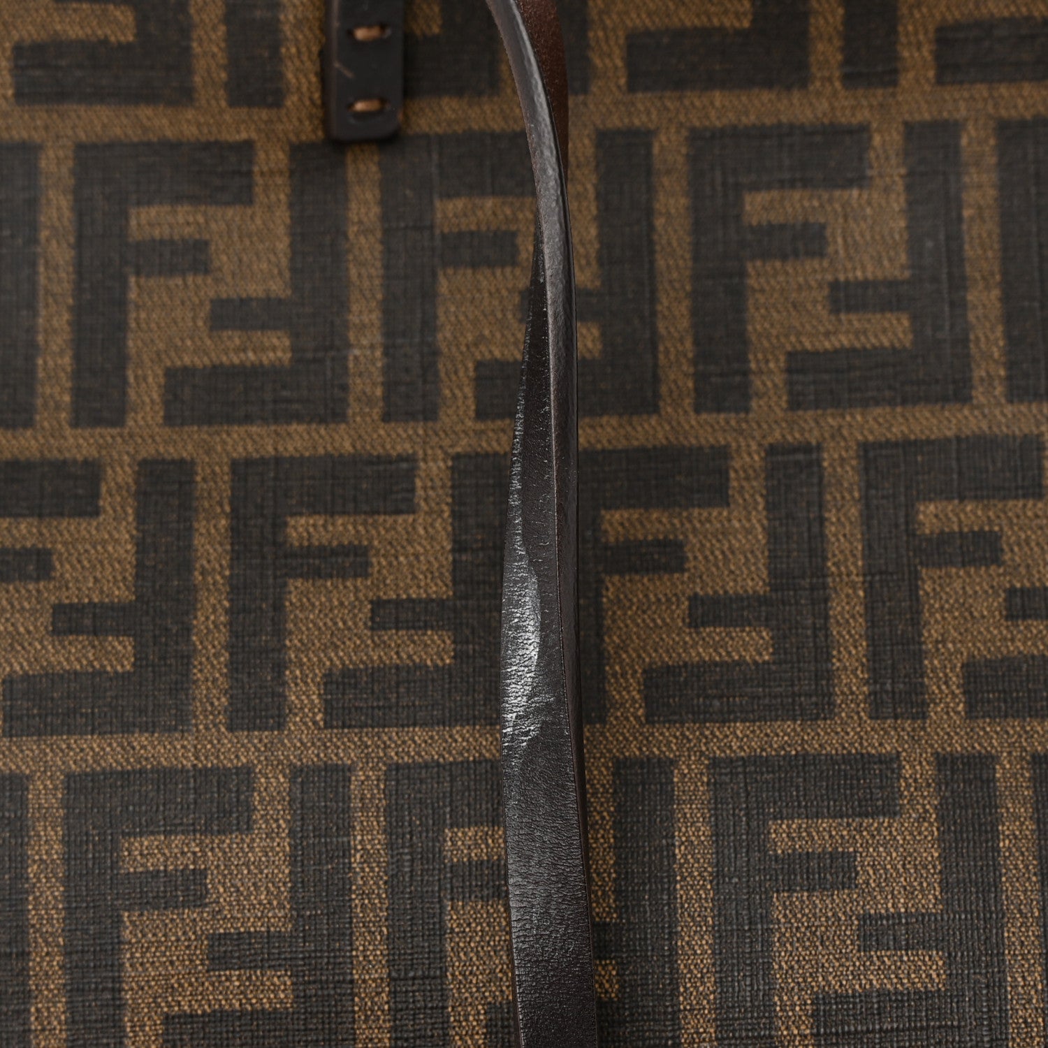 Fendi Zucca Spalmati Medium Roll Tote Tobacco Moro 11 of 14