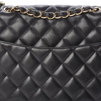 Chanel Lambskin Quilted Jumbo Single Flap Black 21 of 23