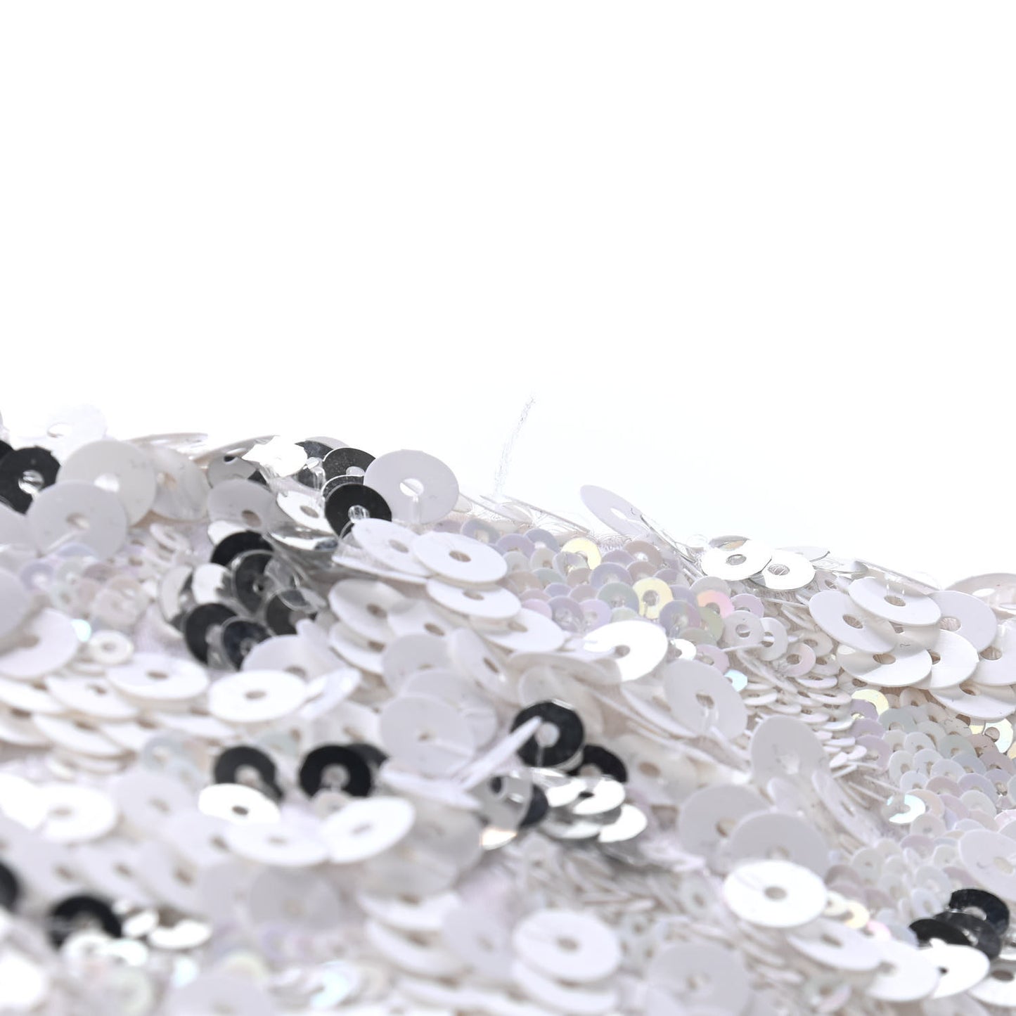 Sequin East West Flap Dark White
