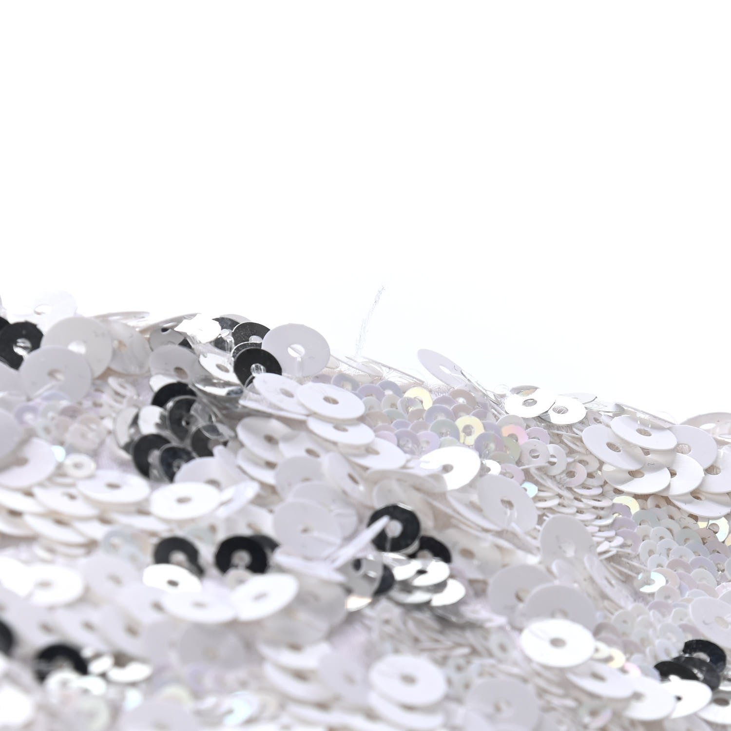 Chanel Sequin East West Flap Dark White 10 of 14