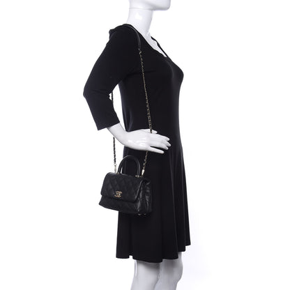 Chanel Caviar Quilted Extra Mini Coco Handle Flap Black 2 of 10