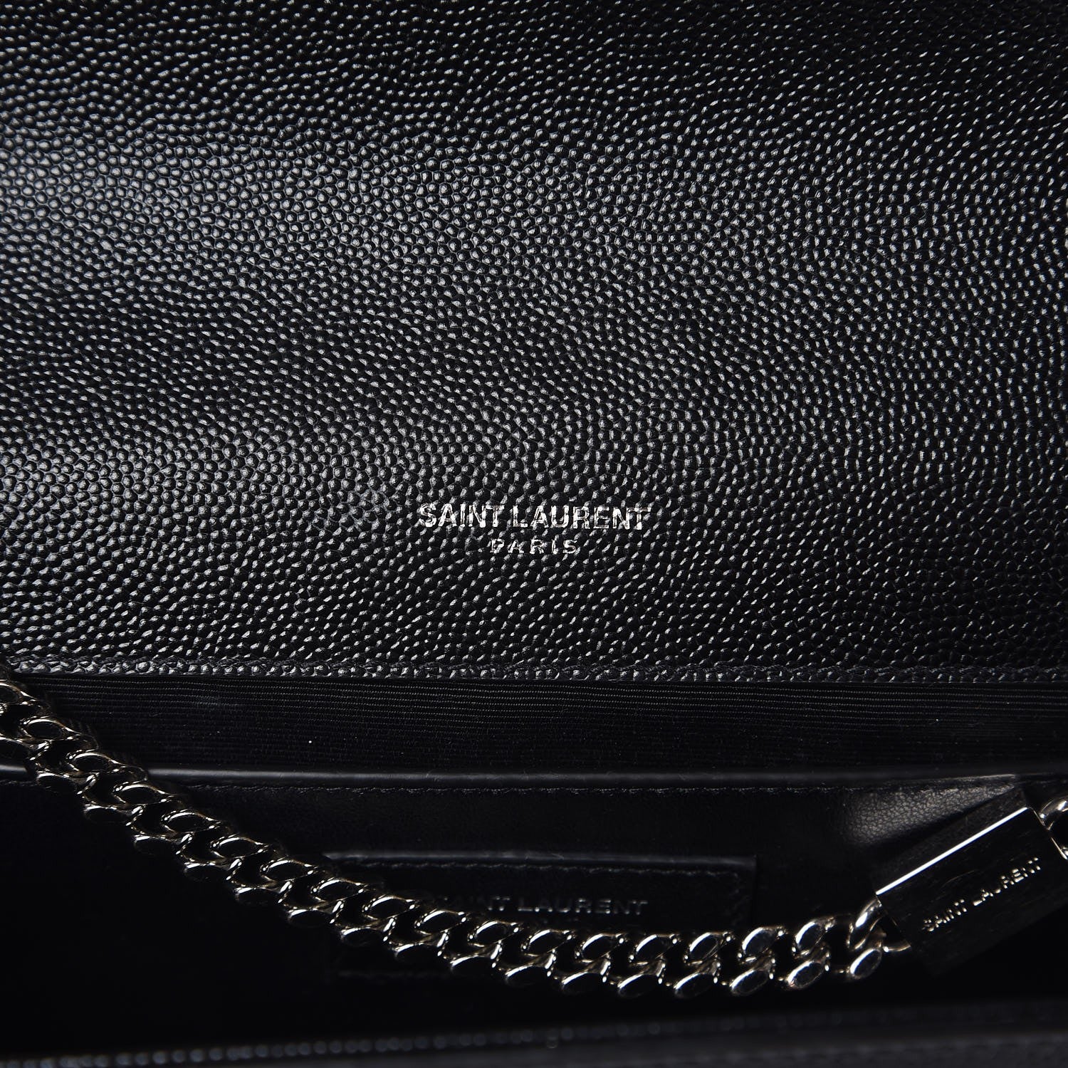 Saint Laurent Grain De Poudre Medium Classic Monogram Kate Satchel Black 6 of 8