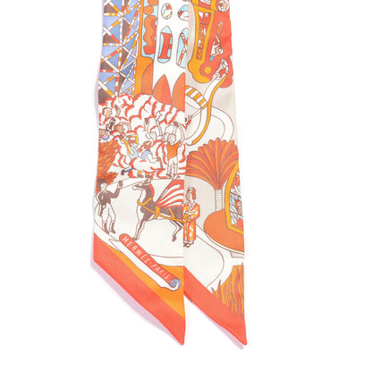 Hermes Silk Exposition Universelle Twilly Orange Ciel Brique 4 of 4