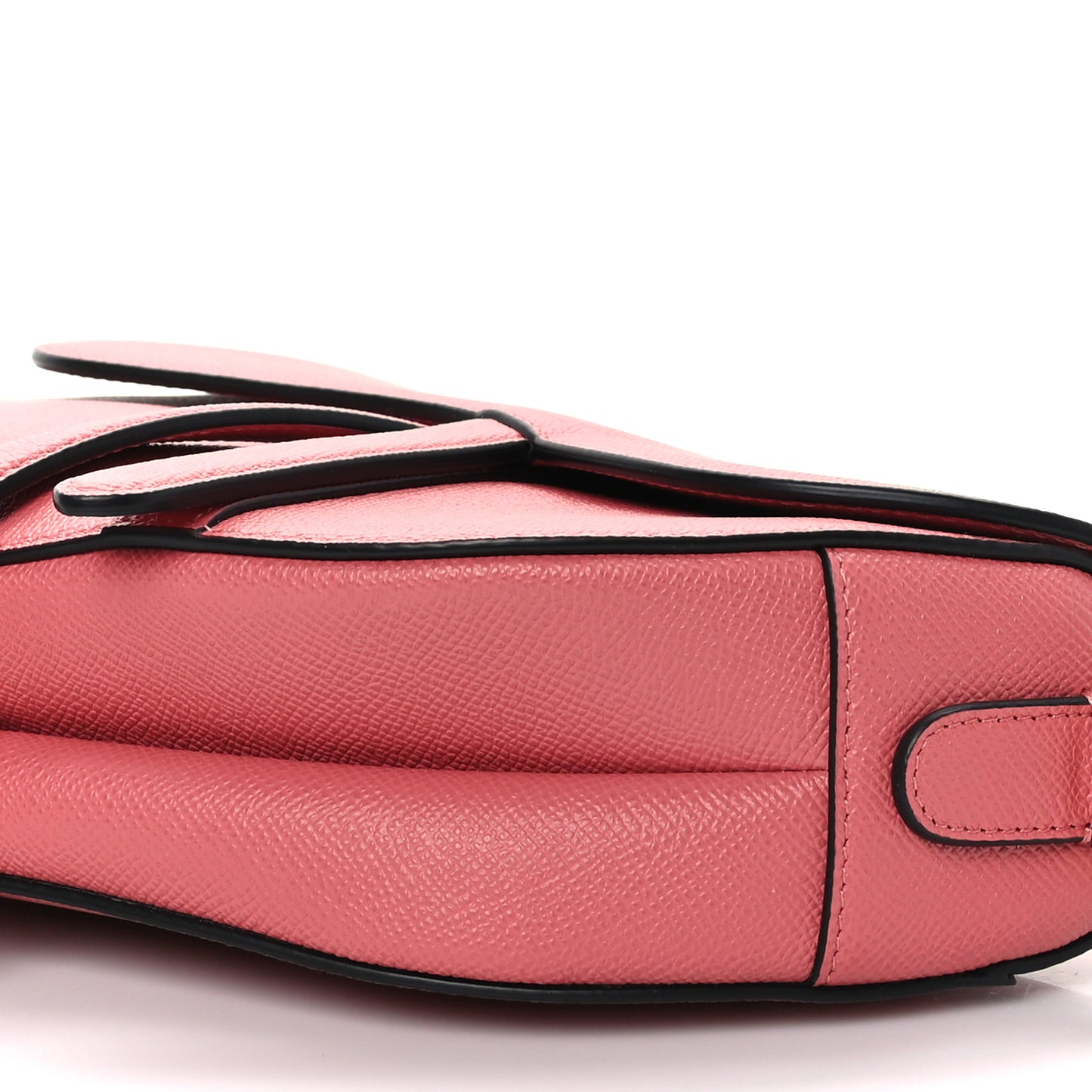 Grained Calfskin Saddle Bag Pink