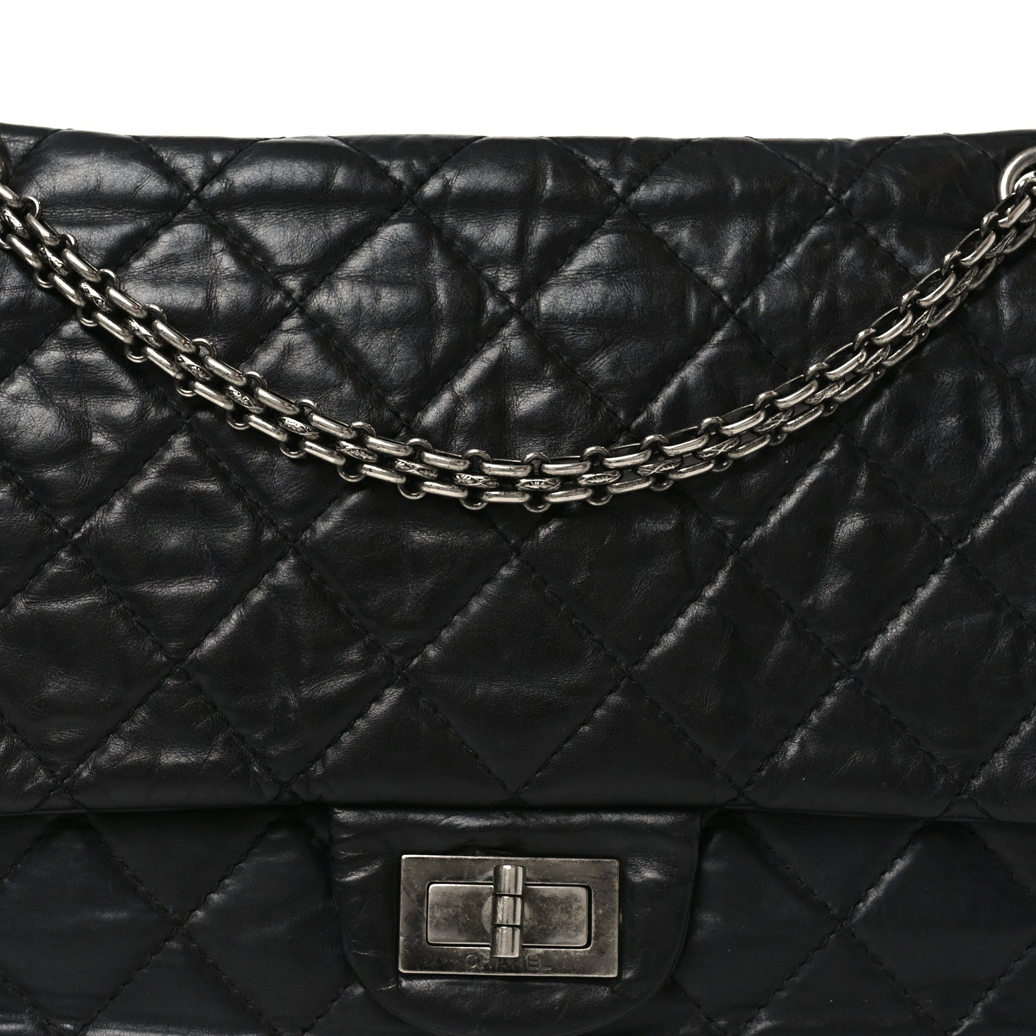 Chanel Aged Calfskin Quilted 2.55 Reissue 226 Flap Black 8 of 11