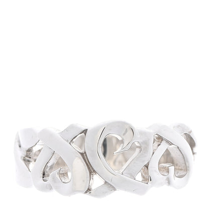 Tiffany Sterling Silver Paloma Picasso Loving Hearts Ring 54 6.75 1 of 6