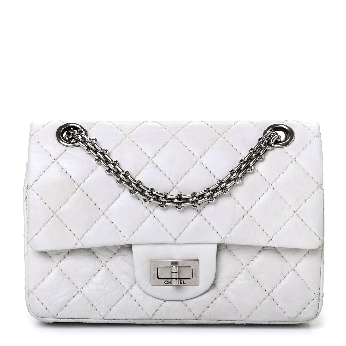 Aged Calfskin 50th Anniversary 2.55 Reissue 224 Flap White