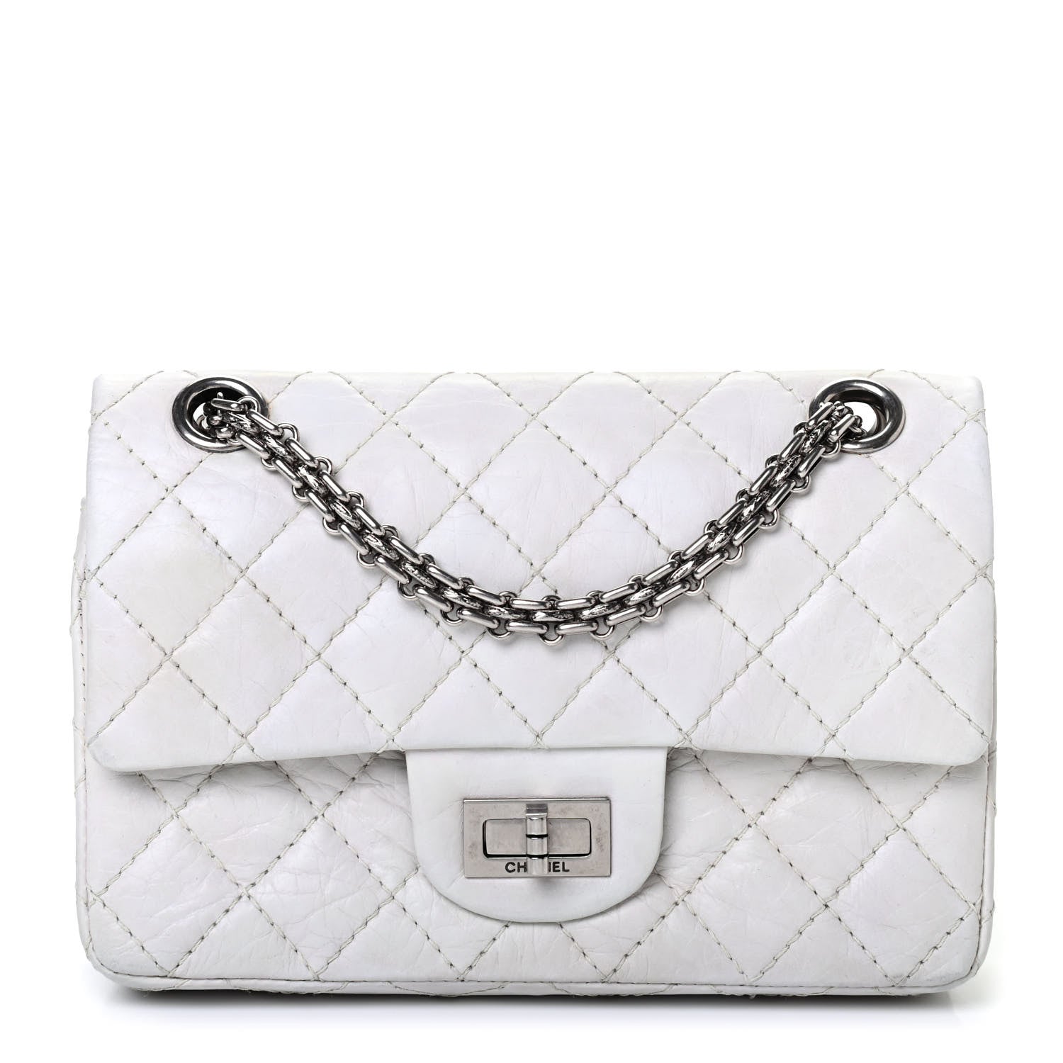 Chanel Aged Calfskin 50th Anniversary 2.55 Reissue 224 Flap White 1 of 4